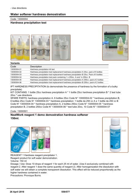 Water Purifier Water Softeners Reverse Osmosis Catalog 26 April 2018