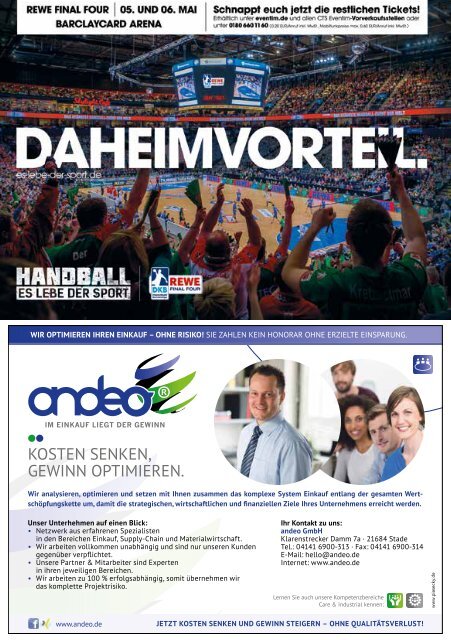 Doppel-Hallenheft Handball Sport Verein Hamburg - SG Flensburg Handewitt II - MTV Braunschweig