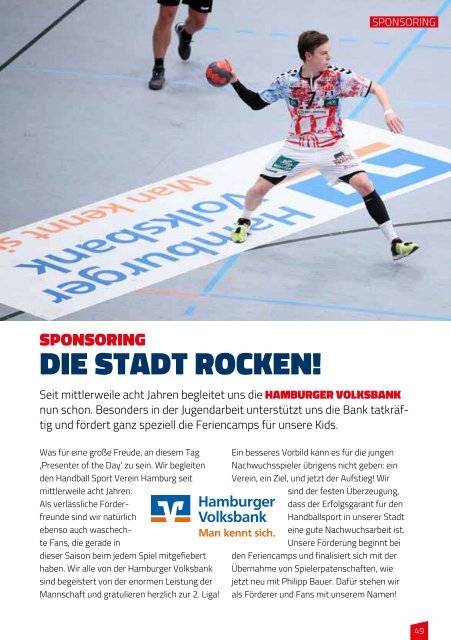 Doppel-Hallenheft Handball Sport Verein Hamburg - SG Flensburg Handewitt II - MTV Braunschweig