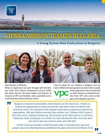 A Young Syrian Man Finds Jesus in Bulgaria - Vienna Mission Team and Their Ministry with New Hope Bulgaria