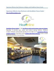 Experience Effective gym Workouts with healthline fitness studio