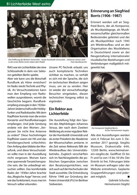 Lichterfelde West extra FEB/MRZ 2017