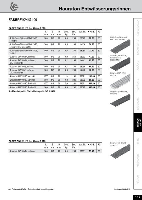 Preisliste K18 Stand 10-4-2018