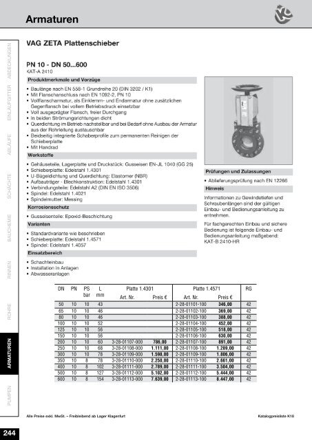 Preisliste K18 Stand 10-4-2018