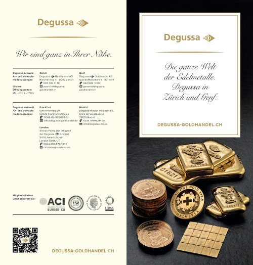 Degussa-Goldhandel - Die ganze Welt der Edelmetalle