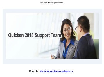 Quicken 2018 Support Team