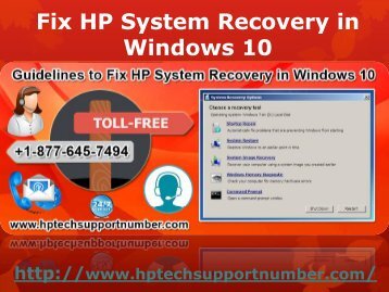 Fix HP System Recovery in Windows 10