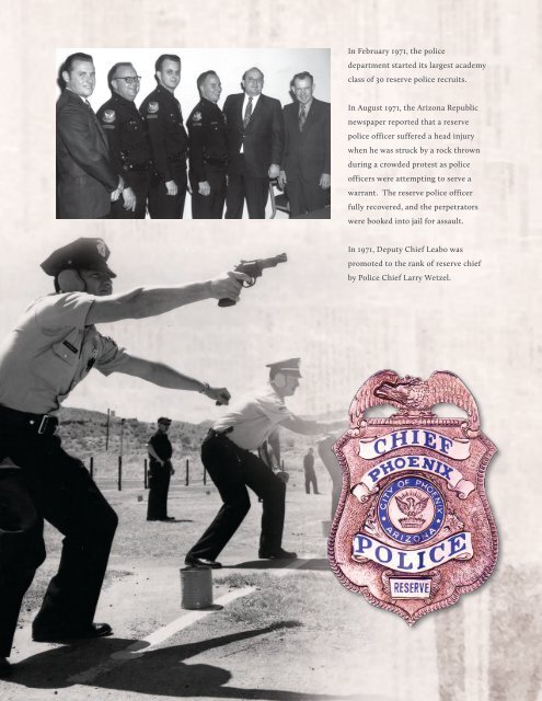 The Phoenix Police Reserve: A Centennial of Service