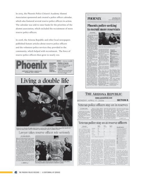 The Phoenix Police Reserve: A Centennial of Service