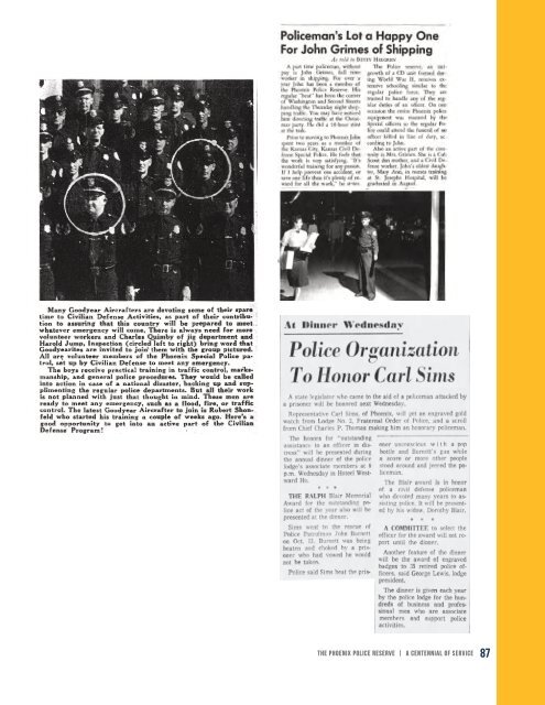 The Phoenix Police Reserve: A Centennial of Service