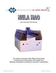 For single and double width offset printing plates ... - NELA USA