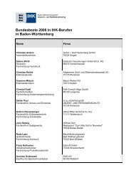 Bundesbeste 2008 in IHK-Berufen in Baden-Württemberg