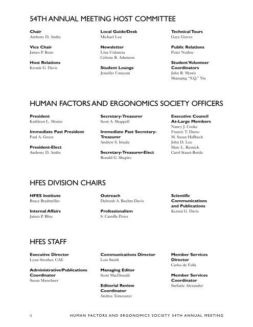 carlow - Human Factors and Ergonomics Society