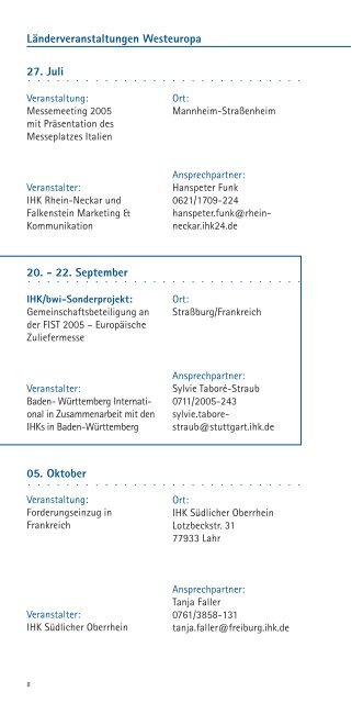 mit IHK/bwi-Sonderprojekten im Ausland - Baden ...