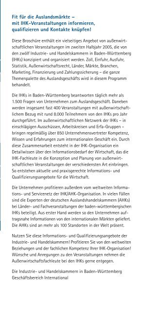 mit IHK/bwi-Sonderprojekten im Ausland - Baden ...