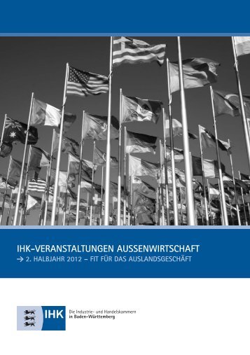 IHK-Veranstaltungen aussenwIrtscHaft - IHK Region Stuttgart - IHK24