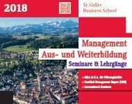 2018 SGBS Seminar und Ausbildungsprogramm für Führungskraefte