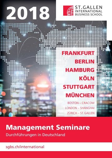 2018 Management Seminare (Durchführungen in Deutschland), St. Gallen International Business School