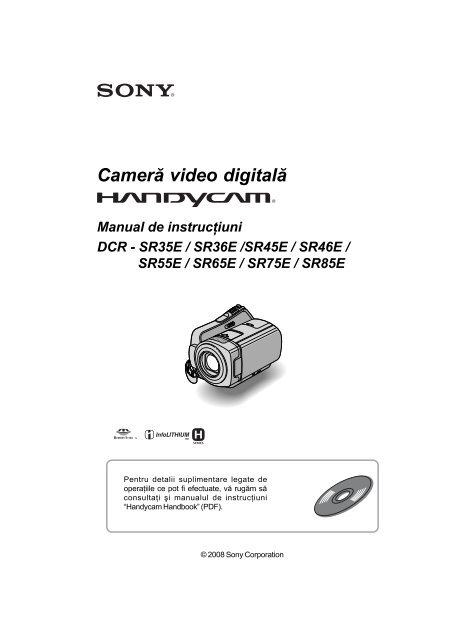 Sony DCR-SR55E - DCR-SR55E Mode d'emploi Roumain