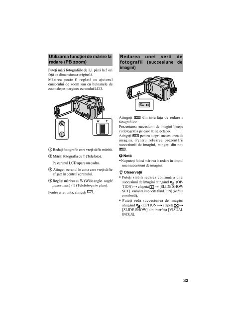 Sony DCR-SR55E - DCR-SR55E Mode d'emploi Roumain