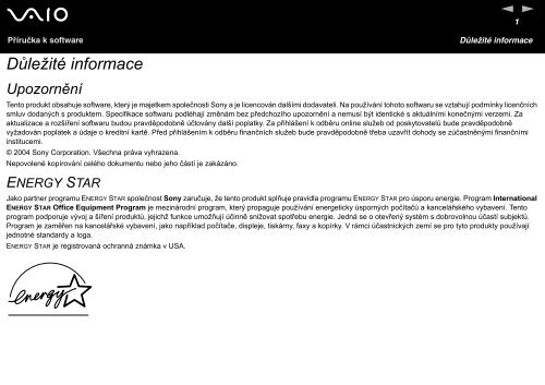 Sony VGN-B1XP - VGN-B1XP Manuale software Ceco