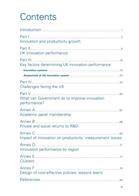 Competing in the Global Economy – The Innovation Challenge