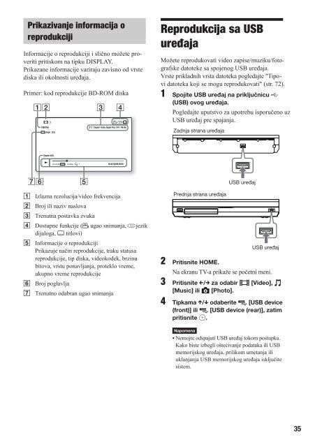 Sony BDV-E880 - BDV-E880 Mode d'emploi Serbe