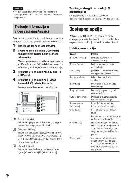 Sony BDV-E880 - BDV-E880 Mode d'emploi Serbe