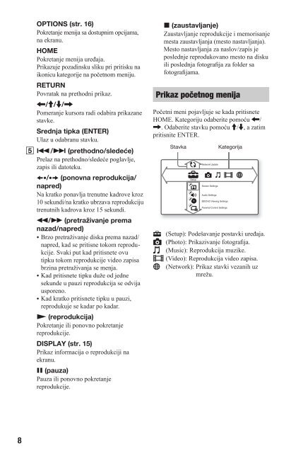 Sony BDP-S470 - BDP-S470 Mode d'emploi Serbe