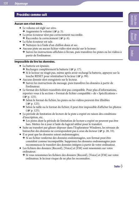 Sony NWZ-E444 - NWZ-E444 Istruzioni per l'uso Francese