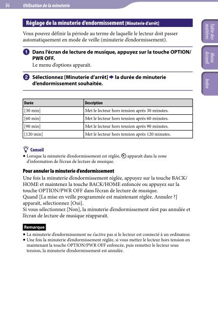 Sony NWZ-E444 - NWZ-E444 Istruzioni per l'uso Francese