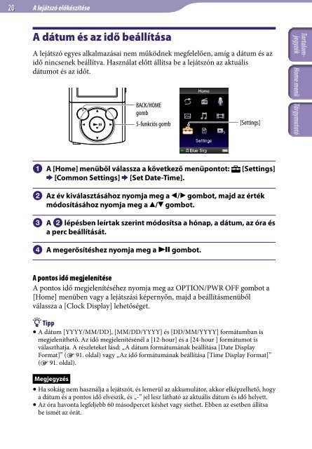 Sony NWZ-E444 - NWZ-E444 Istruzioni per l'uso Ungherese