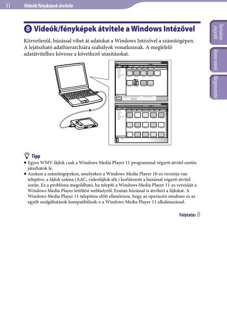 Sony NWZ-E444 - NWZ-E444 Istruzioni per l'uso Ungherese