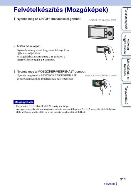 Sony MHS-FS2 - MHS-FS2 Istruzioni per l'uso Ungherese