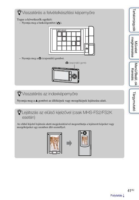 Sony MHS-FS2 - MHS-FS2 Istruzioni per l'uso Ungherese