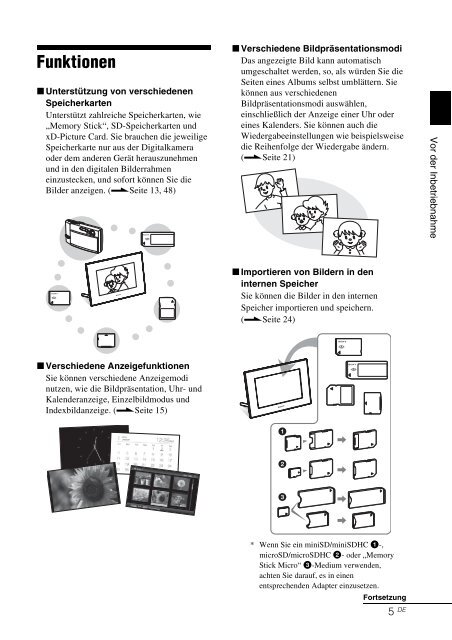 Sony DPF-X85 - DPF-X85 Consignes d&rsquo;utilisation Allemand