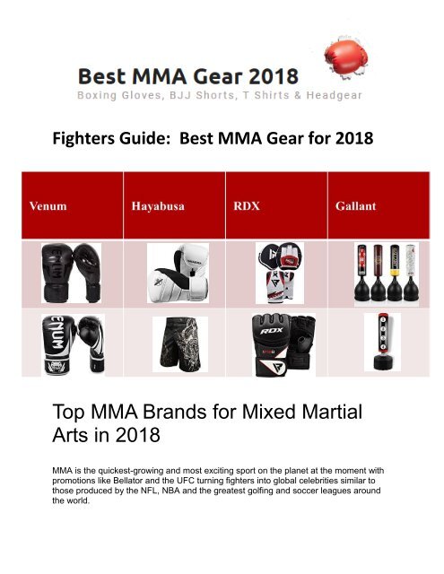 Best MMA, Martials Arts &amp; Boxing Equipment Online UK