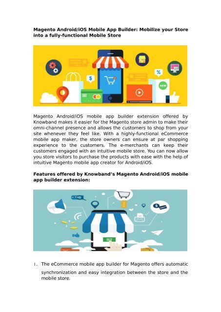 Magento Android Ios Mobile App Builder Extension By Knowband