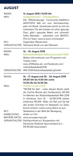Wilhelmsburger Inselpark_Programm 2018