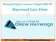 Personal Injury Lawyer Chapel Hill North Carolina