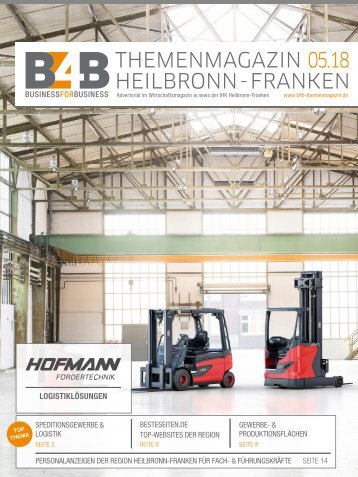 SPEDITIONSGEWERBE & LOGISTIK | B4B Themenmagazin 05.2018