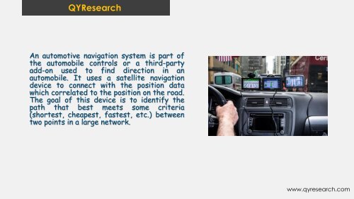 QYResearch: Automotive Navigation Systems