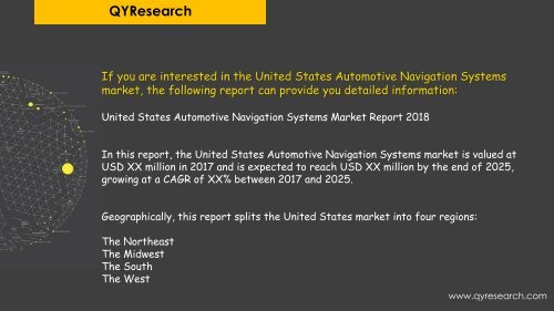 QYResearch: Automotive Navigation Systems