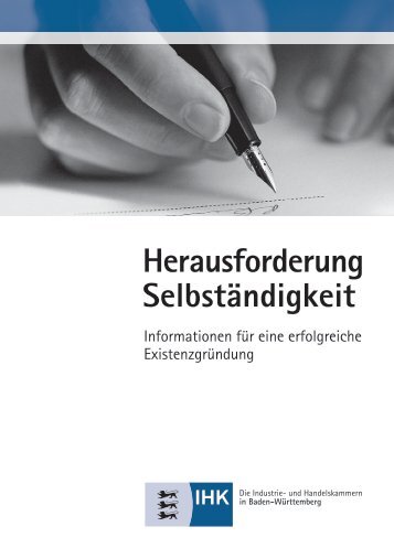 Herausforderung Selbständigkeit - Baden-Württembergischer ...