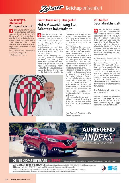 BREMER SPORT Magazin | Mai 2018