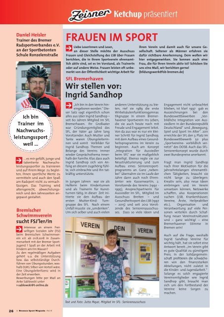 BREMER SPORT Magazin | Mai 2018