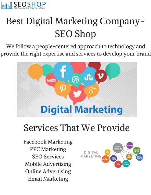 Best Digital Marketing Company- SEO Shop 