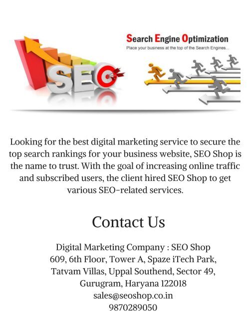 Best Digital Marketing Company- SEO Shop 