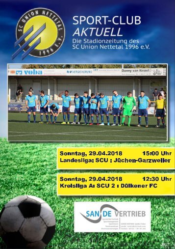 SPORT-CLUB AKTUELL - SAISON 17/18 - AUSGABE 15