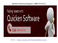 Quicken Contact Support Phone Number 1-888-272-6111